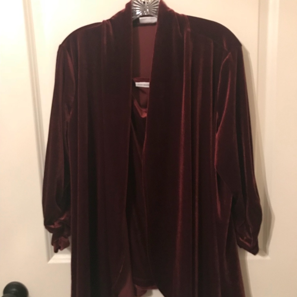 Red Velvet Tank Top + Jacket Matching Set